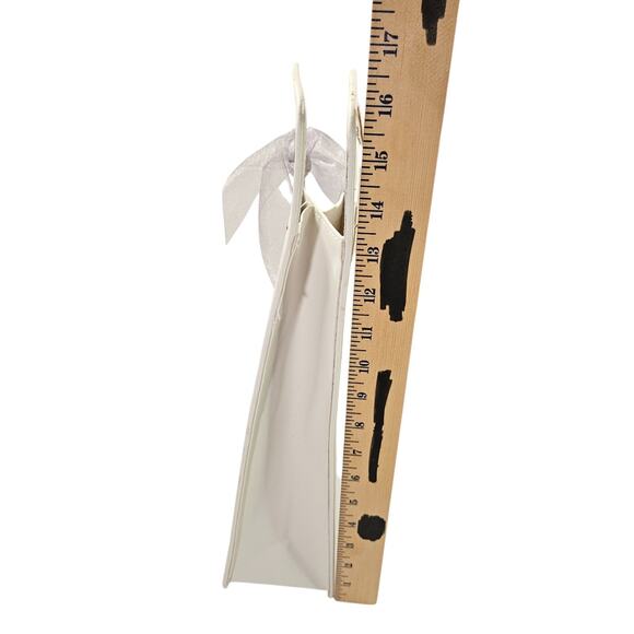 Sunwest Bank Promo Bottle Carrier - White Tote Bag - Faux Leather + Snap Closure - Picture 6 of 12